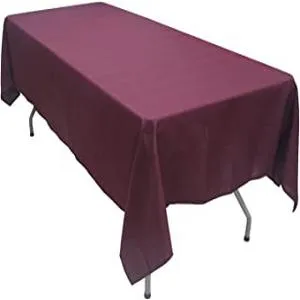 52" x 114"  Burgundy Spun Polyester Tablecloths