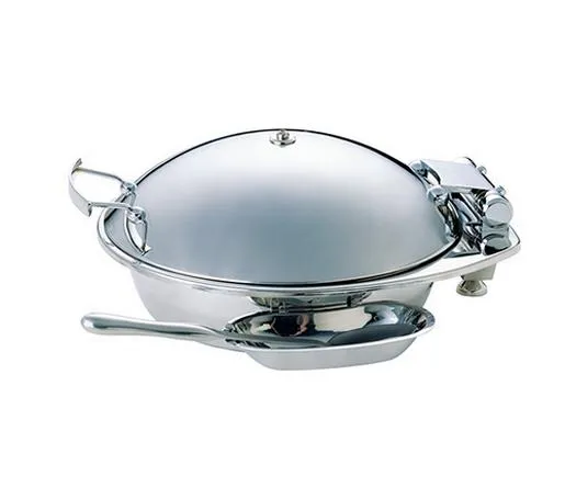 Smart 1A15300 Large Round Stainless Steel  Chafing Dish w/ Solid Lid