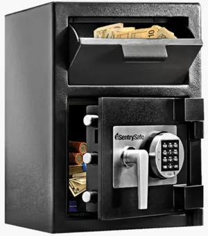 Sentry Group DH‐074E Front Loading 14"W Depository Safe, Black