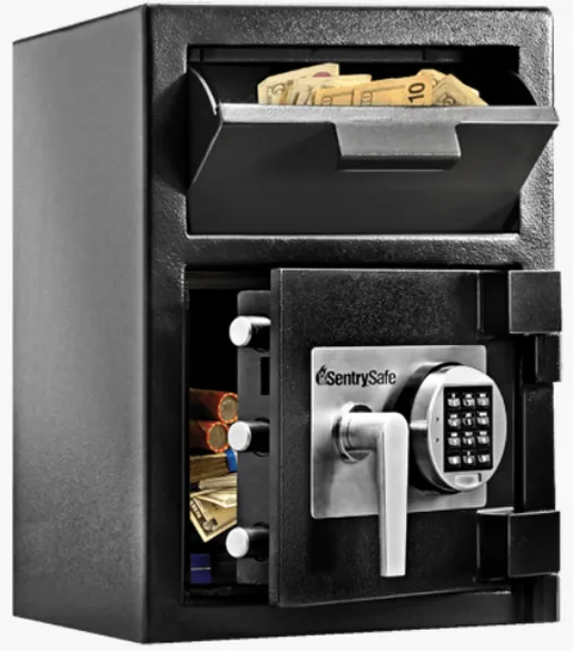 Sentry Group DH‐074E Front Loading 14"W Depository Safe, Black