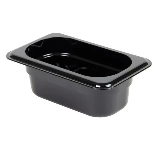 Cambro 92CW110 1/9 Size Polycarbonate Food Pan, 2.5" Deep - Black