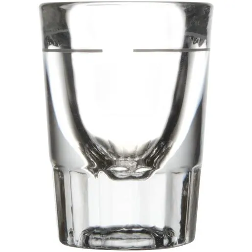 Libbey Glass 5127/S0710 1.5 oz. Fluted Shot Glass with Pour Line - 48/Case