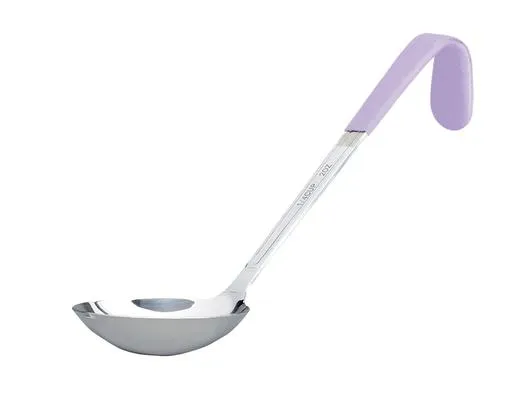 GET BSRIM-51-PR Stainless Steel 2 oz. Purple Cool-Grip Handle Mirror Finish Ladle, 12/Case