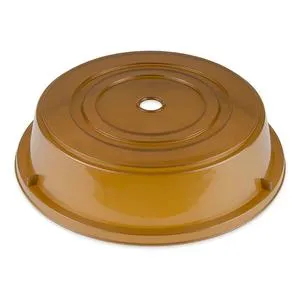 GET CO-102-A 12" Polypropylene Round Amber Plate Cover, 12/Case