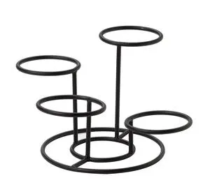 GET IRB-4000 Black 4 Ring Iron Stand, 6/Case
