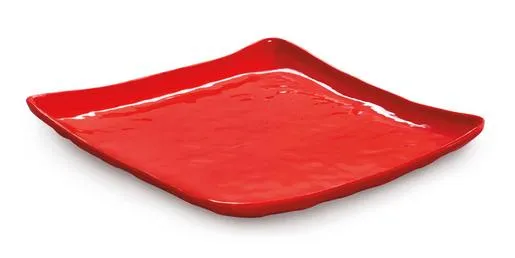 GET ML-147-R New Yorker 13" Square Red Serving Platter, 3/Case