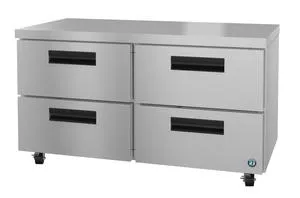 Hoshizaki UR60A-D4, Refrigerator, Two Section Undercounter, Stainless Drawers