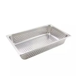 ABC 2220043 4" Full Size Stainless Steel Perforated Anti-Jamming Steam Table Pan