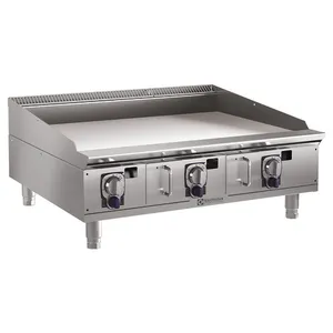 Electrolux 169183 EMPower Smooth Scratch Resistant Chrome 36"W Counter Top Gas Griddle Top, 78K BTU