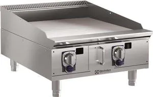 Electrolux 169182 EMPower Smooth Scratch Resistant Chrome 24"W Counter Top Gas Griddle Top, 52K BTU