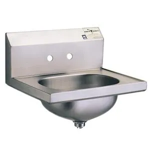 Eagle HSA-10-MGC Stainless Steel Microgard Handsink with 4" Faucet Center Holes and Basket Drain