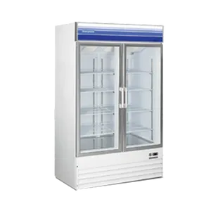 Norpole NPGR2-S45 2-Glass Doors Reach-In Refrigerator (Swing Door), White