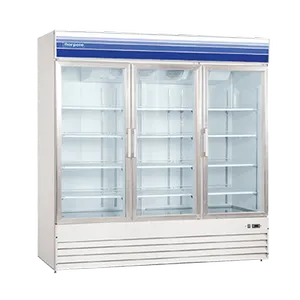 Norpole NPGR3-S, 3-Glass Doors Reach-In Refrigerator (Swing Door), White