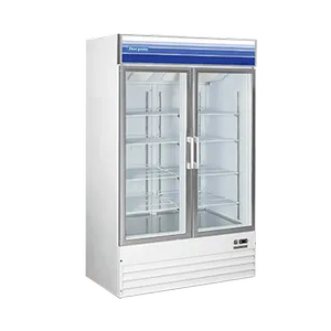 Norpole NPGF2-S, 2-Glass Doors Reach-In Refrigerator (Swing Door), White