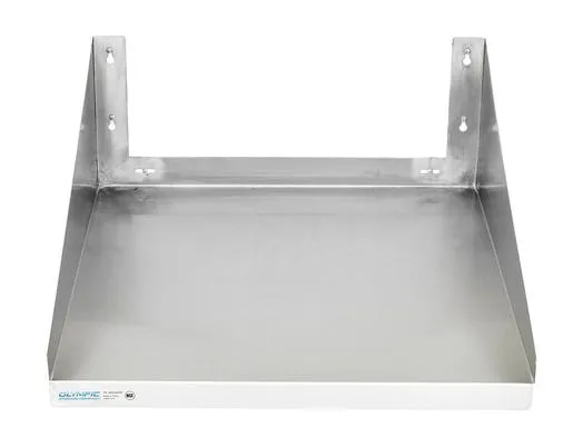 Olympic JMS2424SS Stainless Steel Microwave Wall Shelf, 24" x 24"