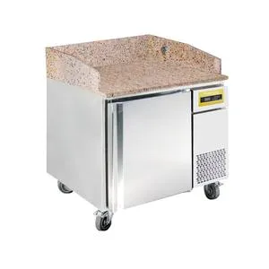 PrepRite PPT481C-4803 48-inch 1-Door Refrigerated Prep Table with Granite Top, Back, and Side Rails