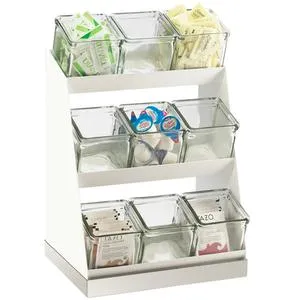 Cal-Mil Plastic 3018-55-12 Condiment Display with Glass Jars
